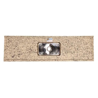 Pia de granito MasterPlus 120x57cm com cuba de inox arabesco Venturini