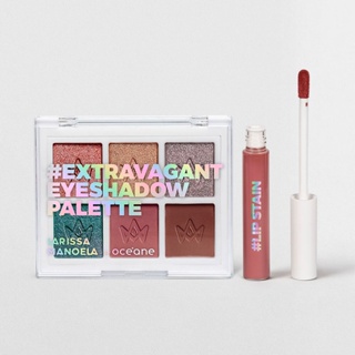 Kit Paleta de Sombras Extravagant + Batom Líquido Nude Larissa Manoela By Océane (2 Produtos)