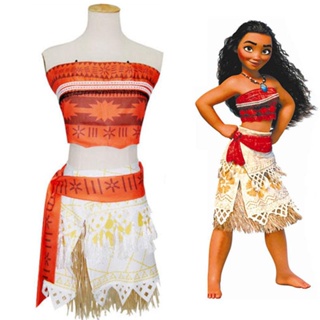 Disney Moana Princess Vaiana Dress para crianças, roupas Cosplay para  meninas, festa de aniversário infantil com