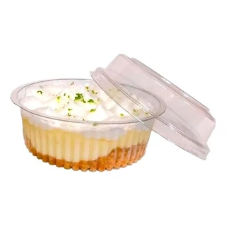 Pote Com Tampa Bolo no Pote G645 Mini Doce Redondo 120ml 100un - Galvanotek