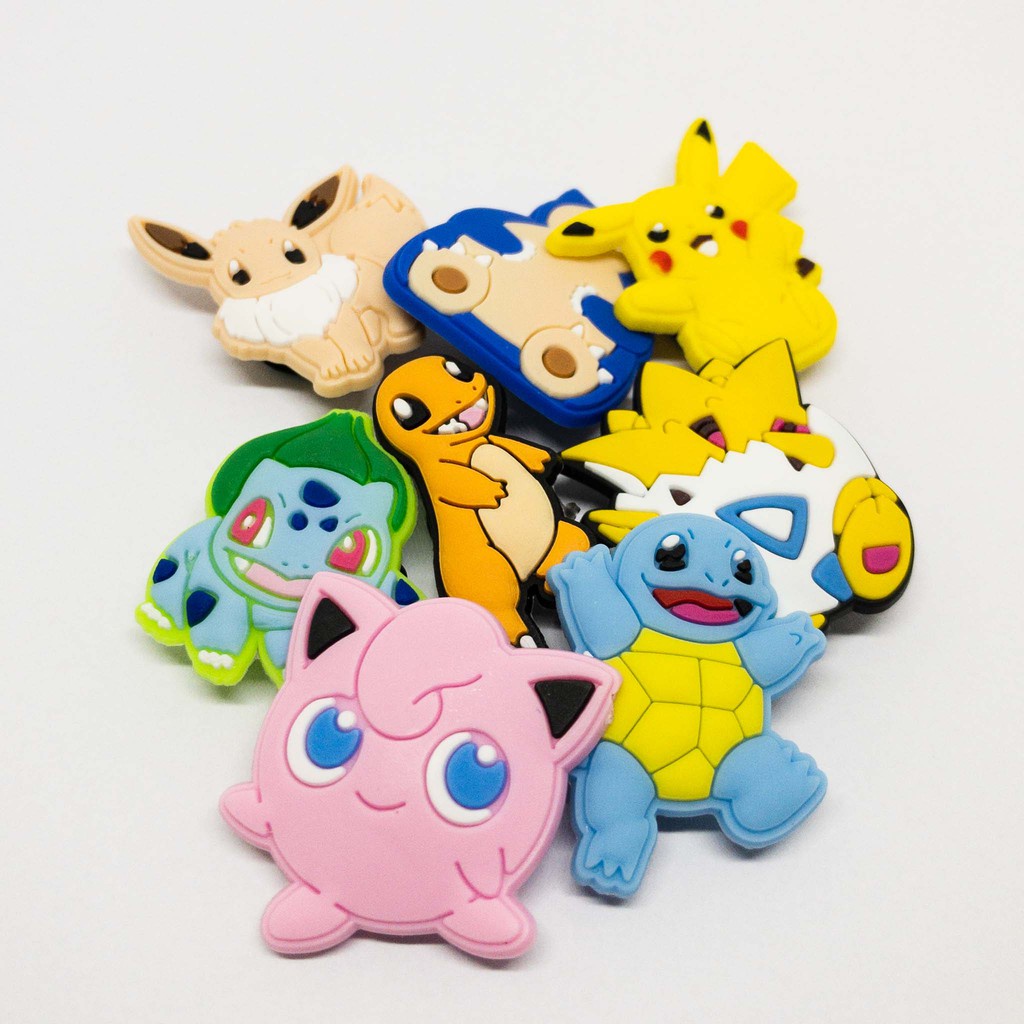 Chaveiro Tipo Crocs Jibbitz Pokemon Fofo De Botão DIY - Escorrega o Preço