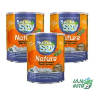 KIT 3 Suprasoy Sem Lactose Sem Glúten Nature Lata 300g - Supra Soy