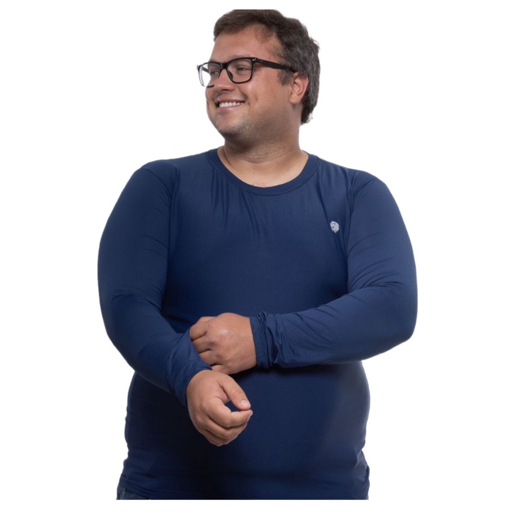 Camiseta Termica Masculina Plus Size segunda Pele Proteção Uv 03