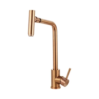 Torneira Para Cozinha Gourmet Misturador Monocomando Aço Inox 304 Utinga Pingoo - Dourado Rose em Oferta na Shopee