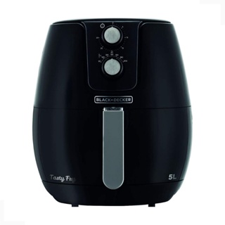 Fritadeira Elétrica Black Decker Air Fryer 1400w 5L Até 200 graus e Botoes em Inox - Preto - 110V - AFM5-BR