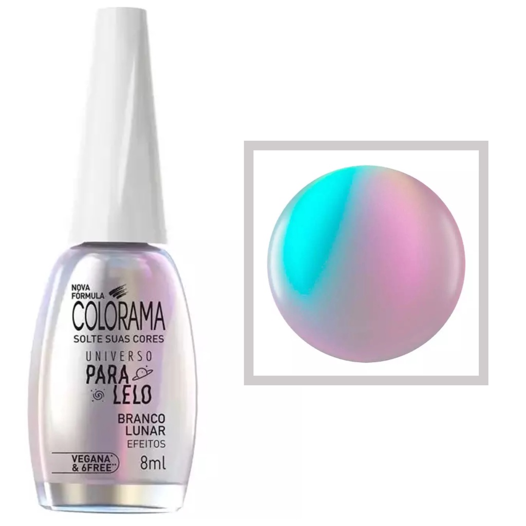 Esmalte Colorama Universo Paralelo Branco Lunar Efeitos