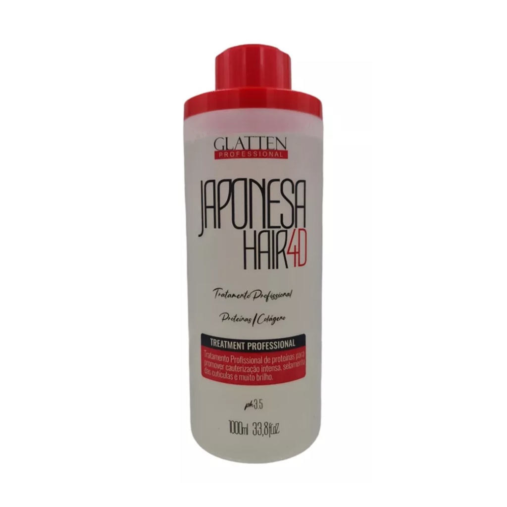 ESCOVA PROGRESSIVA JAPONESA HAIR 4D 1000ML - GLATTEN
