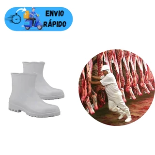 BOTA PVC BRACOL GALOCHA BRANCA CANO EXTRA CURTO IMPERMEAVEL ANTIDERRAPANTE PARA LIMPEZA COZINHA