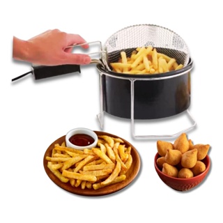 Fritadeira Eletrica Inox Redonda Tacho 1 Litro