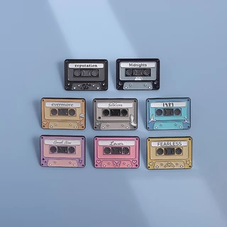 Fita Adesiva Colorida Esmalte Alfinetes Música Álbum Broches Taylor Swift Broche Lapela Crachás Festa Retro Jóias Presentes Para Amigos