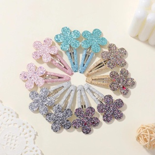 10Pcs Fashion Glitter Flower Rabbit BB Alfinetes De Cabelo Feitos A Mão Para Meninas Bonitas Clipes Barrettes Headwear Acessórios