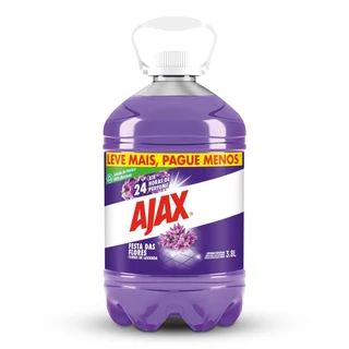 Limpador Diluível Ajax Festa das Flores Lavanda 3,8l em Oferta na Shopee