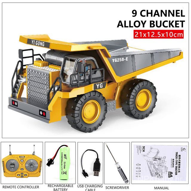 9 Channels Remote Control Bulldozer, 2.4Ghz offers RC Construction Vehicle Truck Toys