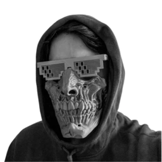 Máscara Cosplay Caveira Feliz - Acompanha Elástico