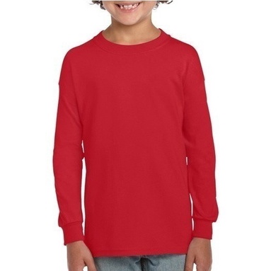 Camiseta Infantil Manga Longa Básica Algodão Unissex