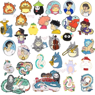 Broche De Anime Totoro Pino Chihiro Hyakuru Acessórios Do Crachá Dragão