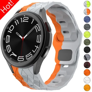 Bracelete De Silicone Para Relógio Samsung Galaxy 6Classic 43mm 47mm 6 5 4 40mm 44mm Sem Lacunas Pulseira Esportiva 5Pro 45mm
