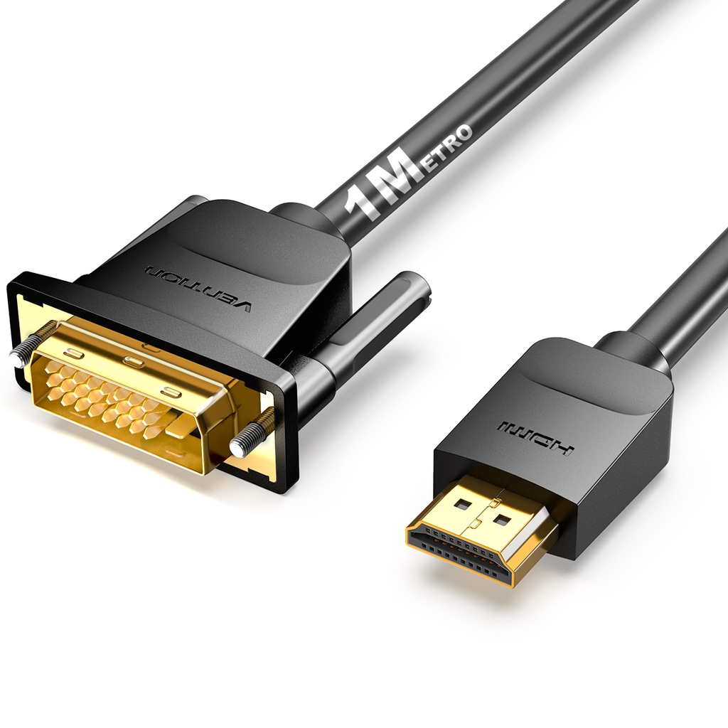 Cavo HDMI A DVI-D (dual Link) 1M/2M/3M/5M: Adattatore Per PC, Monitor, TV, Placcato Oro