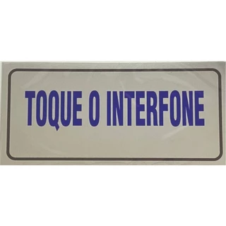 2 Placas De Luxo Em Alumínio Sinalizando (toque Interfone)