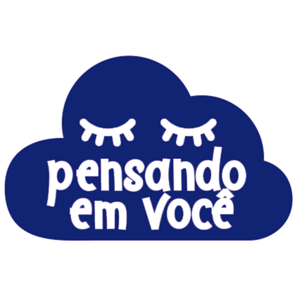 Imagem do produto Etiqueta Adesiva - Pensando Em Você - Azul - 3,5 x 2cm