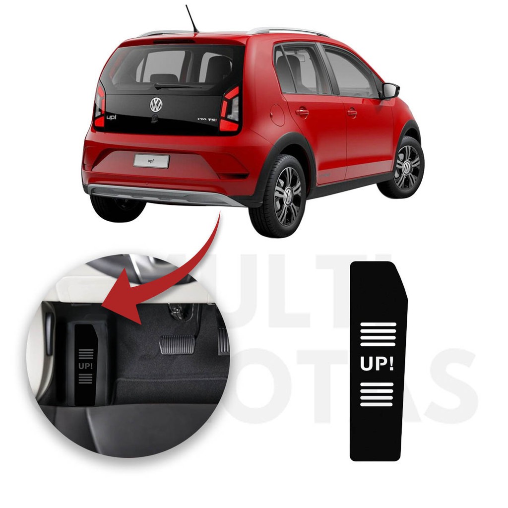 Descanso de Pé VOLKSWAGEN UP 14 a 21 Aço Escovado Preto