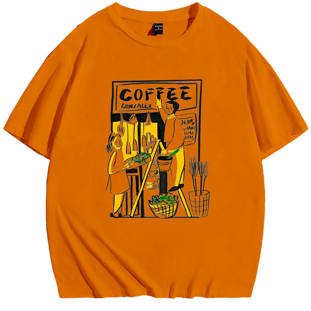 Blusa Canudo Café Coffee Homem Camisa T Shirt Vaso Plantas Estampa