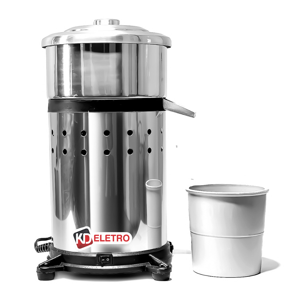 Espremedor de Sucos Inox Grande Bivolt Extrator Suco Laranja