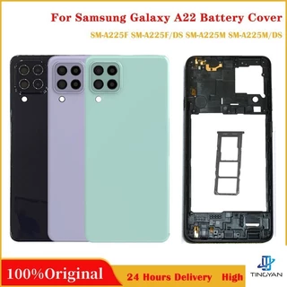 Para Samsung Galaxy A22 4G 5G A225 A226 Tampa Traseira Da Bateria Peças De Reposição Porta Carcaça Completa Média
