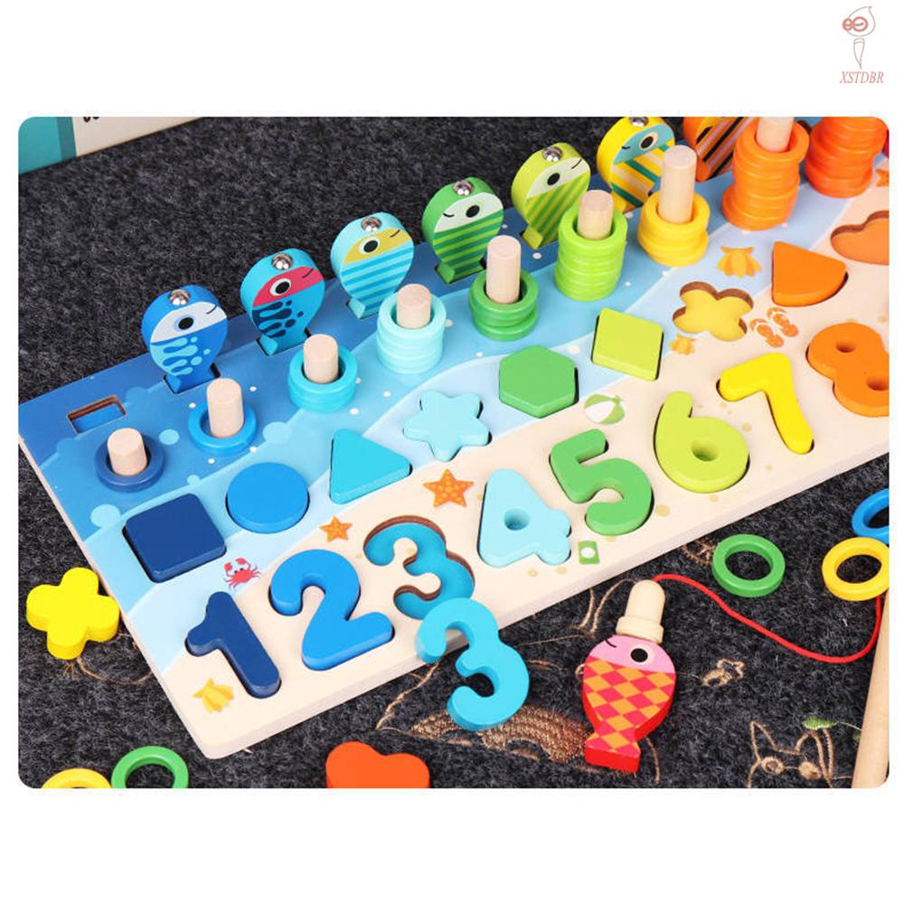 Número de madeira quebra-cabeça jogo d jogo de matemática brinquedos de  aprendizagem precoce cor forma classificação contagem de números educação  pré-escolar melhor presente para 3-6 anos de idade menino e menina 