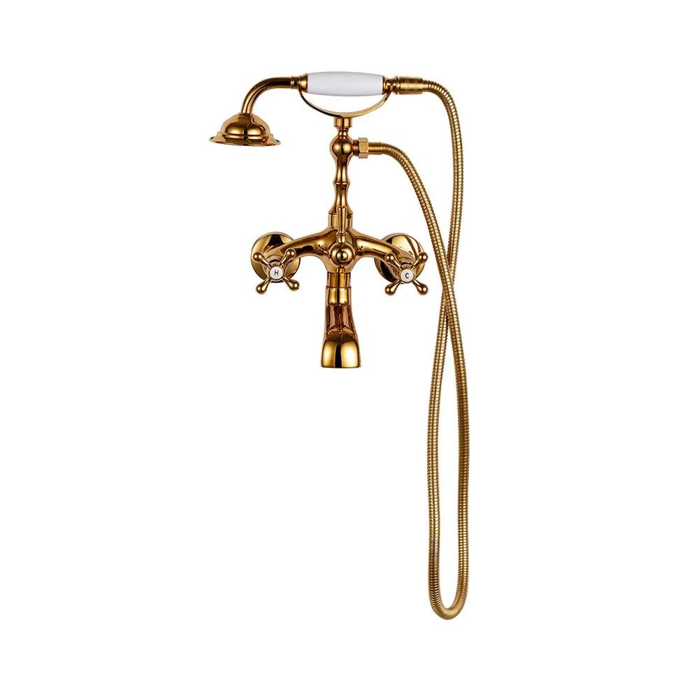 Misturador Monocomando De Parede Para Banheira Itinga Pingoo - Dourado