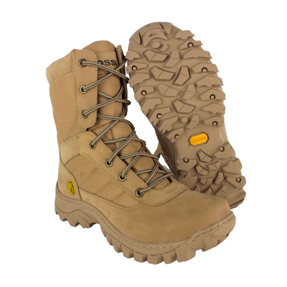 Bota / Coturno Masculino Cano Alto Nylon Nobuck Tan - Rossi