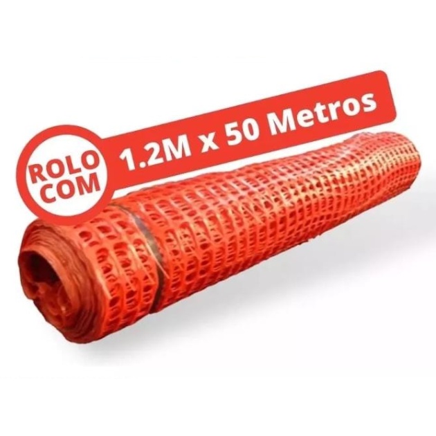 Tela Tapume Cerquite Sinalização de obra 1,2 x 50M | Shopee Brasil
