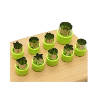 Cortador de Frutas Massas e Vegetais 9 Peças Formatos Divertidos