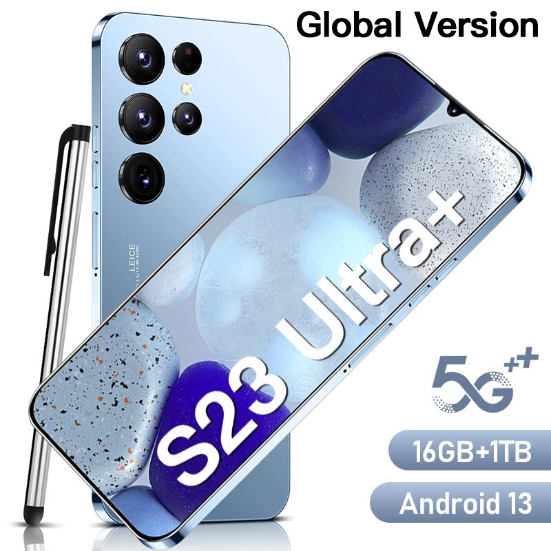 Original Novos Smartphones S23 Ultra 5G Telefones Celulares HD 4G De Tela Grande Desbloqueados Versão Global Android 13-GoodLuckGift