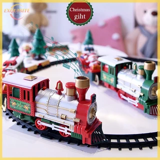[EL] Trem De Natal Brinquedos Elétricos Árvore Decoração Carro Ferroviário Com Som E Luz Presentes