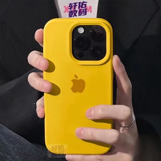 Capa De Silicone Líquido Original iPhone 15 14 13 12 Pro Max Luxo Resistente A Choques Macia Embutida De Veludo