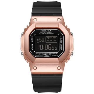 Relógio Casio Square Eletrônico Feminino Simples Luminoso Esportivo Feminino à prova d'água Relógio Trendy Masculino