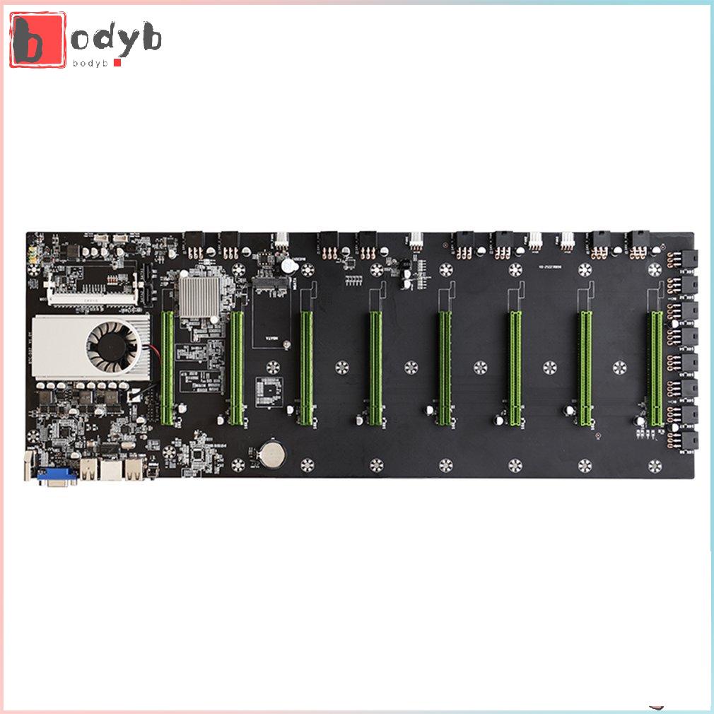 Placa Principal De Mineração BTC-D37 Com CPU 8 Slot De Gráfica DDR3 Memória VGA Integrada Espaçamento De Interface 55mm Mineradora