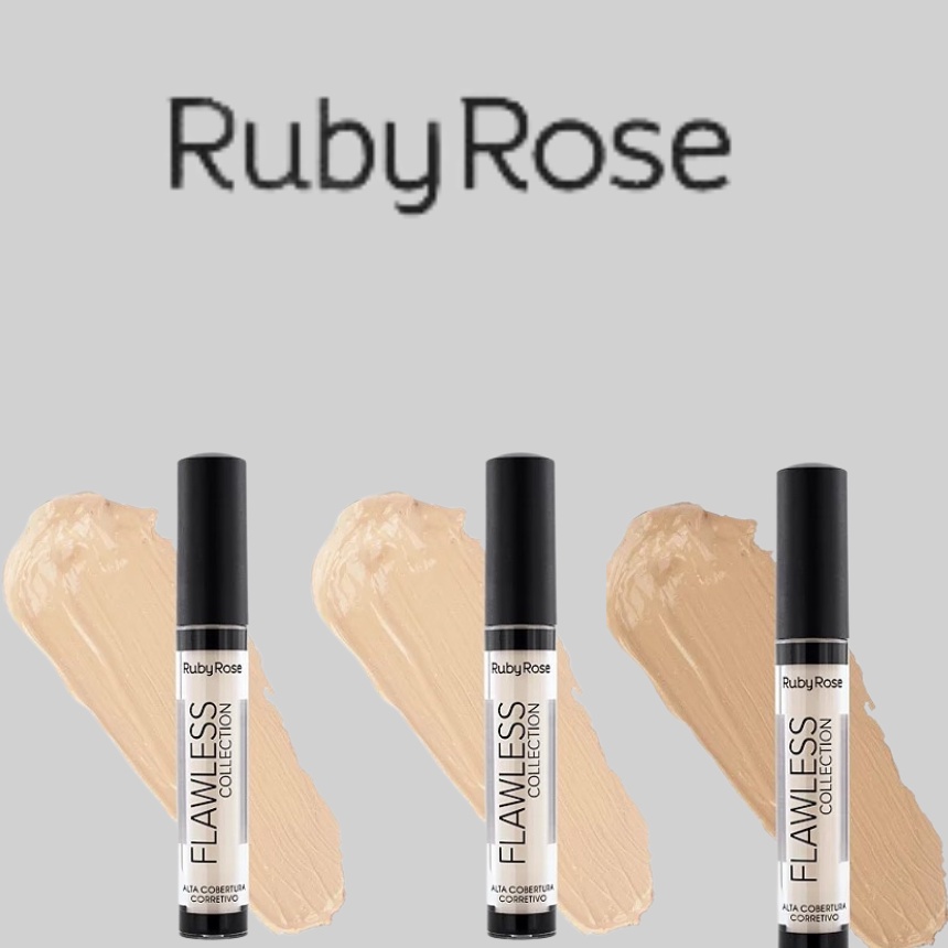 CORRETIVO RUBY ROSE FLAWLESS COLLECTION TONS DE BEGE | Shopee Brasil