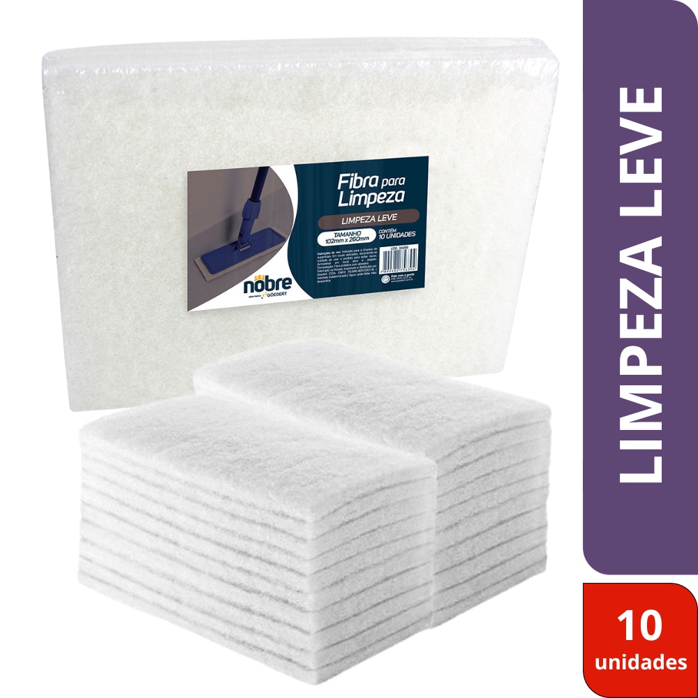 FIBRA LIMPEZA LEVE BRANCA SLIM 98X229MM PCT C/ 10 UNIDADES