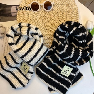 Lovito Lenços Casuais Listrados Com Colorblock Remendados Para Mulheres LFA11302