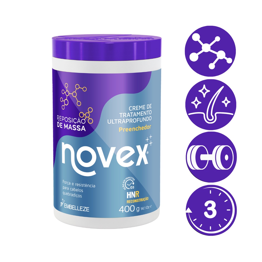 Máscara Capilar Regeneradora Reposição de Massa Novex 400g | Shopee Brasil