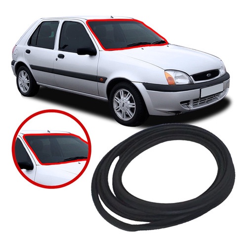 Borracha Vedação Vidro Parabrisa Fiesta Courier 1996 A 2002