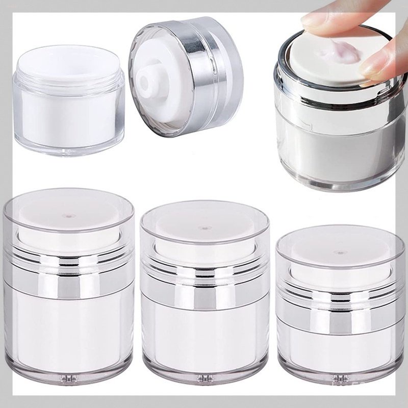 Bomba Acrílica Transparente Portátil Sem Ar À Prova De Vazamentos Boiões De Loção Cosmética Antibiose Poeira Refilável A Vácuo Prensa Vazia Tipo Garrafa Ferramentas De Maquiagem Para WUXIA.