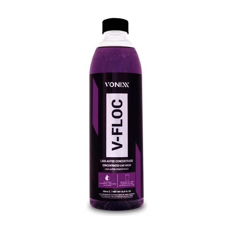 Shampoo Automotivo neutro concentrado V-Floc Vonixx 500Ml