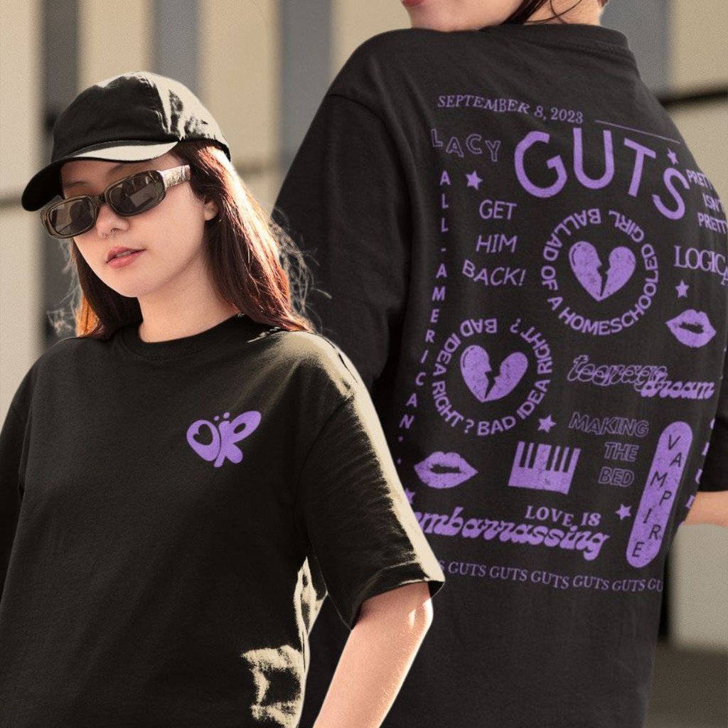 Camiseta Vintage Olivia Rodrigo Album Musical Guts Cantora Tour Fãs ...