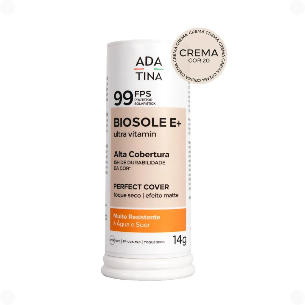 Protetor Facial Biosole Stick FPS99 - Cor Crema 14g - Ada Tina