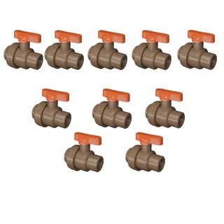 Pacote 10 unid Registro Esfera Roscável União 1/2 Fortlev em Oferta na Shopee