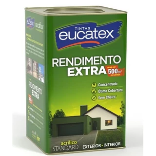 Tinta Acrílica Standard Eucatex Cores Rendimento Extra Parede Alta Qualidade 18L