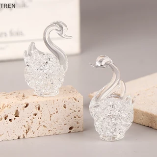 tr 1Pc Crystal Swan Figurinha De Vidro Ornamento Animal Cisne Figurines Home Desk Decoração Miniatura Presente Criativo sg